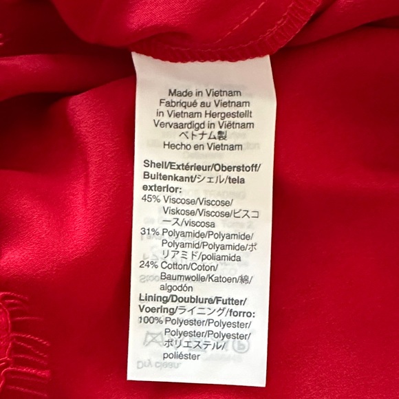 J. Crew Tie Neck scalloped Red Lace Blouse NWT - Picture 5 of 6